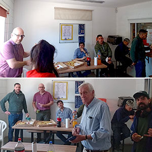 Disfrutando refrigerio en la Jornada de Capacitación Técnica de Todoválvulas.